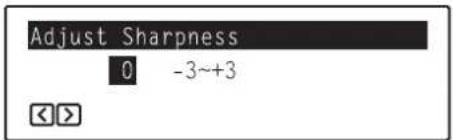 Océ OP30C - Use the ◀ cursor or the ▶ cursor key to adjust the sharpness as desired. - 1