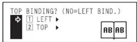 Océ OP30C - Select whether you want the image that is copied onto the back side of the copies to be rotated 180 degrees or not. - 2
