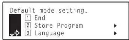 Océ OP30C - Use the ▲ cursor or the ▼ cursor key to select "3 Language". - 1