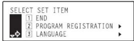 Océ OP30C - Use the ▲ cursor or the ▼ cursor key to select "3 Language". - 2