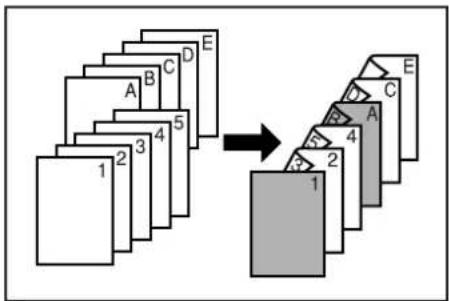 Océ OP30C - Adding covers and separation inserts to your copy sets [Insert sheet modes] - 1