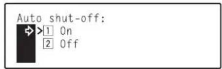 Océ OP30C - ③Auto shut-off ON/OFF - 1