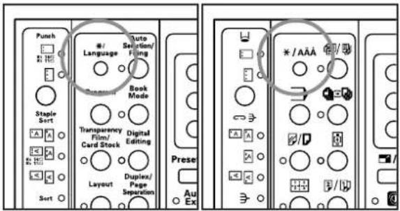Océ OP30C - Press the \*/Language key. - 1