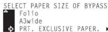 Océ OP30C - - Designating the envelope size - 3