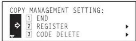 Océ OP30C - ●Registering new department codes - 4