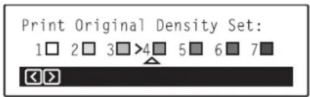 Océ OP30C - ⑦ Print original density - 1