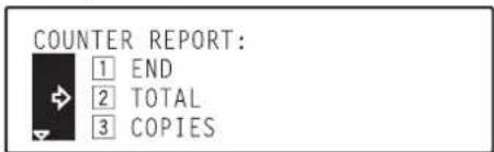 Océ OP30C - ⑭ Counter report print out - 2