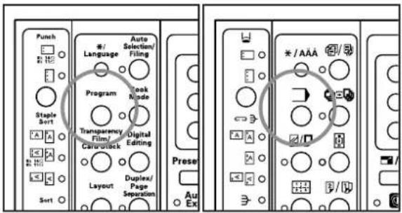 Océ OP30C - Press the Program key. - 1