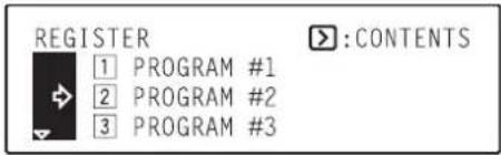 Océ OP30C - Registering a program - 5