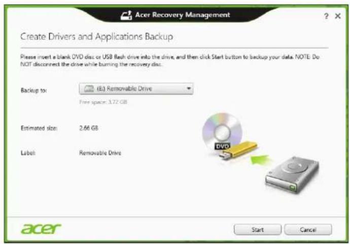 ACER Aspire M5-581 - Erstellen einer Kopie von Treibern und Applikationen - 2