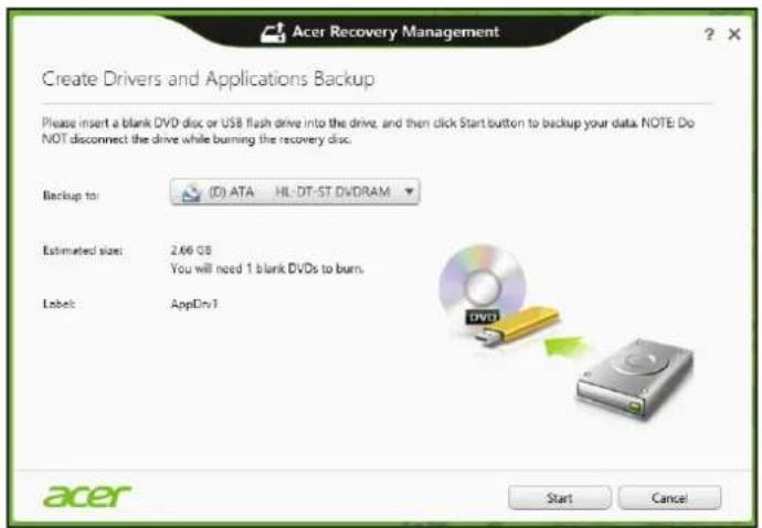 ACER Aspire M5-581 - Erstellen einer Kopie von Treibern und Applikationen - 3