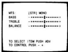TOSHIBA CE20F10 - To adjust the sound quality - 1