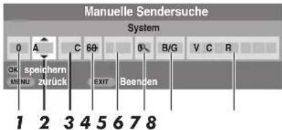 TOSHIBA AV501 - Manuelle Sendere instellung - 1