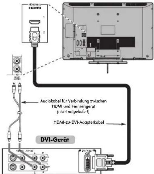 TOSHIBA AV501 - So schließen Sie ein DVI-Gerät an - 1