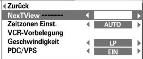 TOSHIBA 50PH18P - Drücken Sie die Taste MENU und wählen Sie im Menü Einstellung die Option NEXTVIEW. - 1