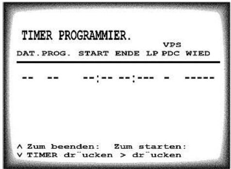 PHILIPS Blackline 21PV330 - Aufnahmen programmieren (ohne SHOWVIEW) - 1