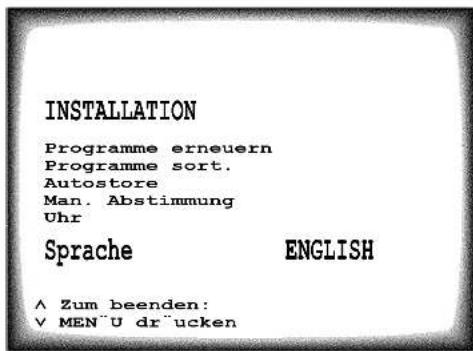 PHILIPS Blackline 21PV330 - Einstellen der Sprache - 2