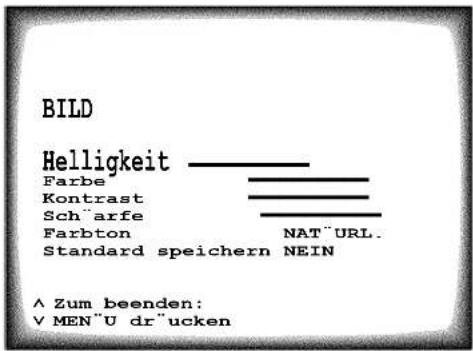 PHILIPS Blackline 21PV330 - Einstellen des Bildes - 1
