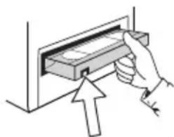 PHILIPS 14PV111-01 - Verhindern versehentlichen Löschens von Kassetten - 1