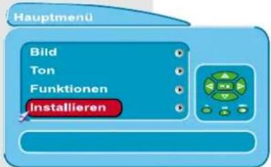 Hauptmenü Bild Ton Funktionen Installieren