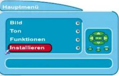 Hauptmenü Bild Ton Funktionen Installieren