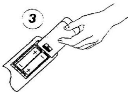 PANASONIC TX-25MD1C - FITTING REMOTE CONTROL BATTERIES - 3