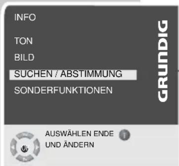 GRUNDIG Amira 20 LCD 51-6605 BS - Fernseh-Programme einstellen - 1