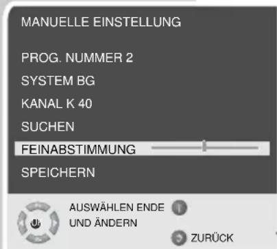 GRUNDIG Amira 20 LCD 51-6605 BS - Fernseh-Programme feinabstimmen - 1