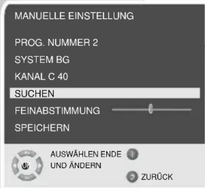 GRUNDIG Amira 20 LCD 51-6605 BS - Fernseh-Programme mit dem Suchlauf einstellen - 1