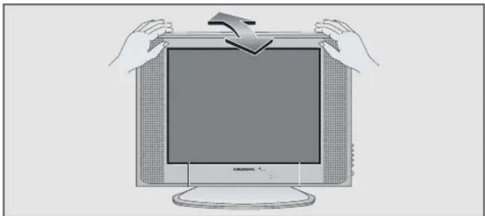 GRUNDIG Amira 20 LCD 51-6605 BS - Neigungswinkel des Bildschirmes anpassen - 1