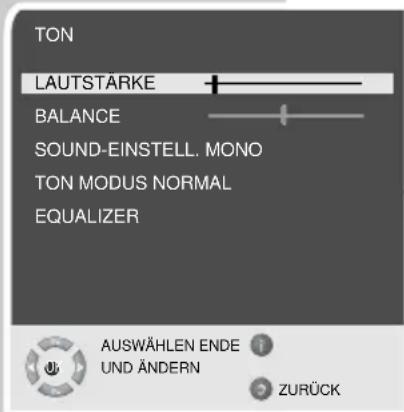 GRUNDIG Amira 20 LCD 51-6605 BS - Ton-Einstellungen - 1