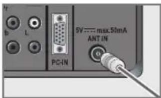 GRUNDIG 32 VLE 8220 BF - Antenne und Netzkabel anschließen - 2