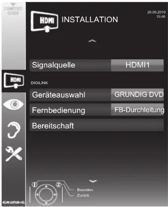 GRUNDIG 32 VLE 7160 C - Gerätesteuerung - 1