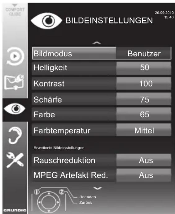 GRUNDIG 32 VLE 7160 C - Bildeinstellungen - 1
