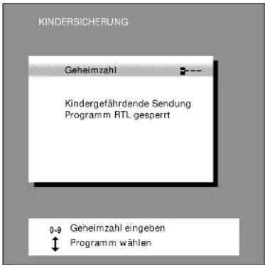 GRUNDIG M 84 211 8 IDTV - ☐ Kindergefährdende Sendungen sperren - 1