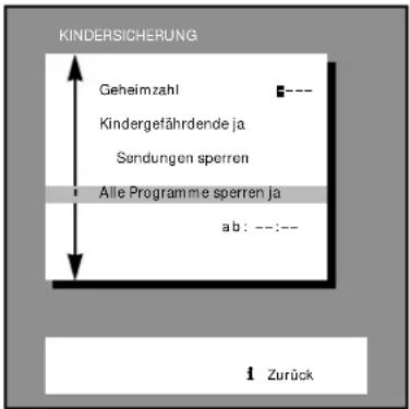 GRUNDIG M 84 211 8 IDTV - Alle Programme sperren - 1