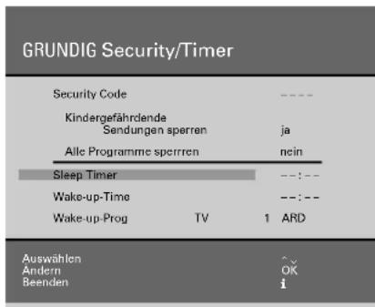 GRUNDIG M 82 1690 9 TOP LOG - Ausschaltzeit eingeben (Sleep Timer) \* - 3