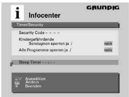 GRUNDIG M 82 169 PALPLUS - Ausschaltzeit eingeben (Sleep Timer) \* - 2