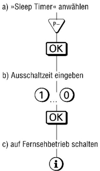 GRUNDIG M 82 169 PALPLUS - Ausschaltzeit eingeben (Sleep Timer) \* - 1
