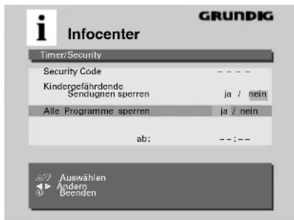 GRUNDIG M 82 169 PALPLUS - Timer/Security-Funktionen - 7