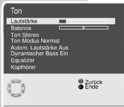 GRUNDIG Lenaro 72 FLAT MF 72 6510 8 IDTV - Ton-Einstellungen - 2