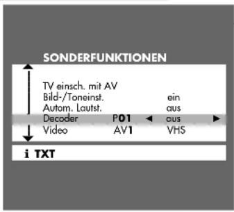 GRUNDIG Elegance st70 900 dolby - Einstellungen für alle Programmplätze (1-99) - 1