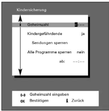GRUNDIG Elegance m72 270 idtv log - Kindersicherung - 5