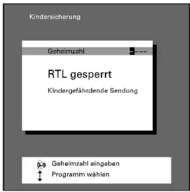 GRUNDIG Elegance m72 270 idtv log - Kindergefährdende Sendungen sperren - 1
