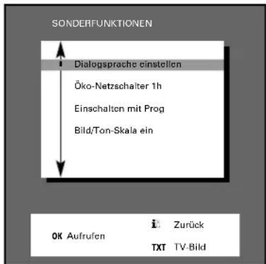 GRUNDIG Elegance m72 270 idtv log - Menü aufrufen - 1