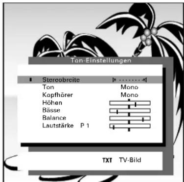 GRUNDIG Elegance m72 270 idtv log - Ton-Einstellungen - 1