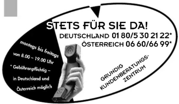 GRUNDIG Elegance m72 270 idtv log - GRUNDIG Kundenberatungszentrum - 1