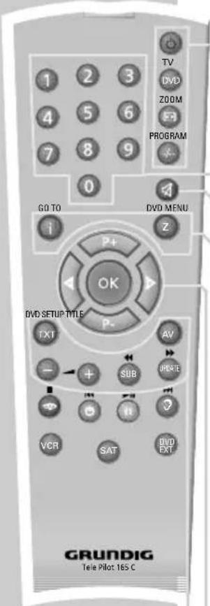 GRUNDIG Elegance 21 flat tvd 55 2502 - The remote control - 1