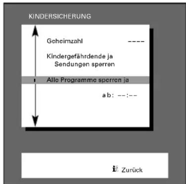 GRUNDIG Denver SE 8227-8 PIP - Alle Programme sperren - 1