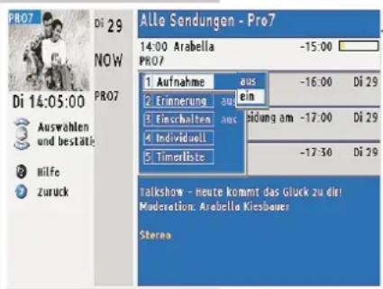 GRUNDIG Cinaro 70 Flat MFW 70-5310-8 DOLBY - Timerliste - 1